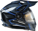 Z1R Range 2.0 Snow Helmet in black and blue, full face adult snow helmet with rotor design, small size.