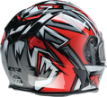 Z1R Warrant Snow Helmet in red and white, full-face design for adults, small size, with ventilation and adjustable straps.