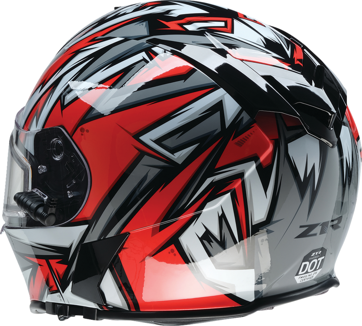 Z1R Warrant Snow Helmet in red and white, full face adult helmet with sleek design, size small for winter snowboarding.