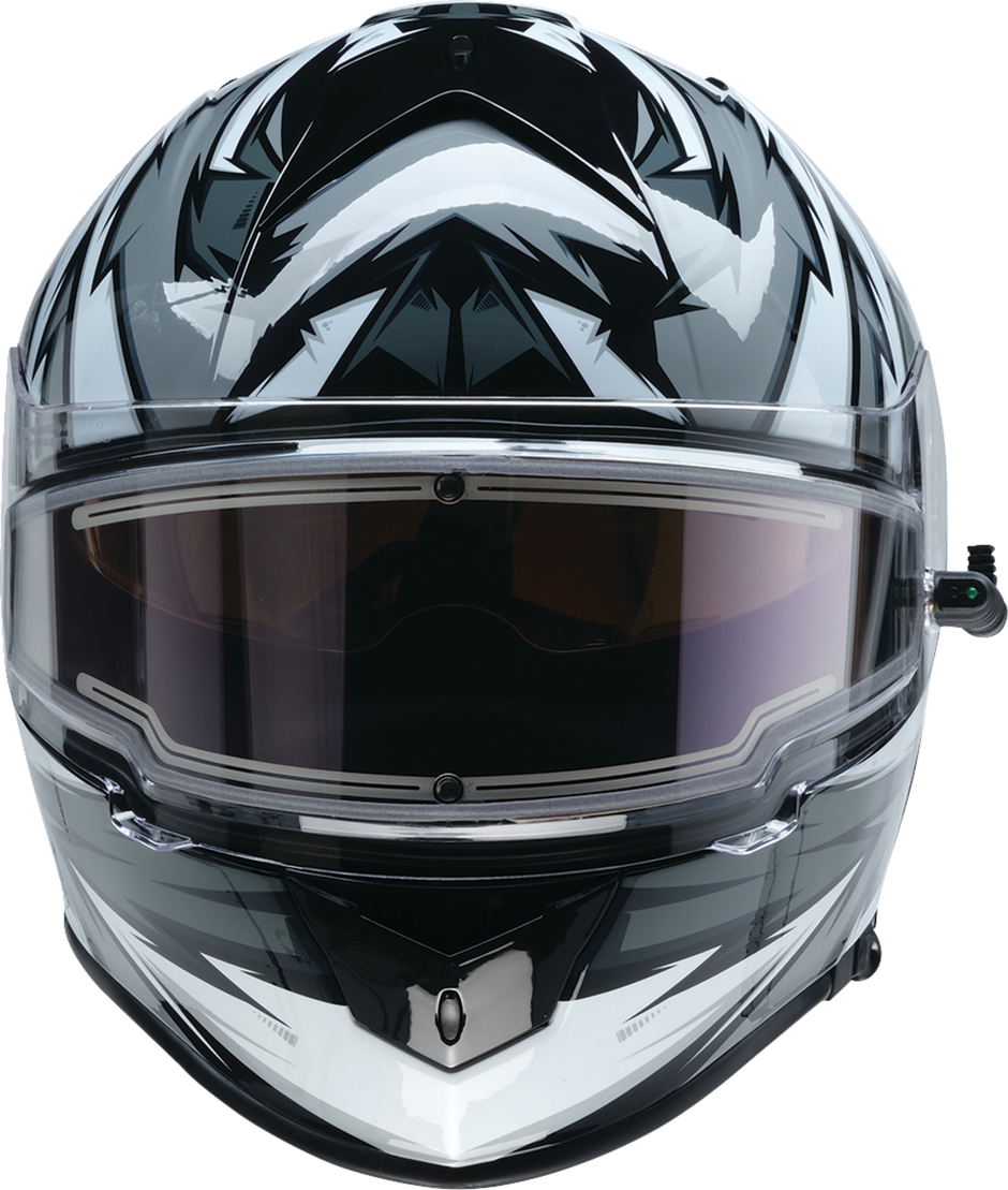 Z1R Warrant Snow Helmet in gray and white with full face design for adults, size XS, ideal for winter snow sports.