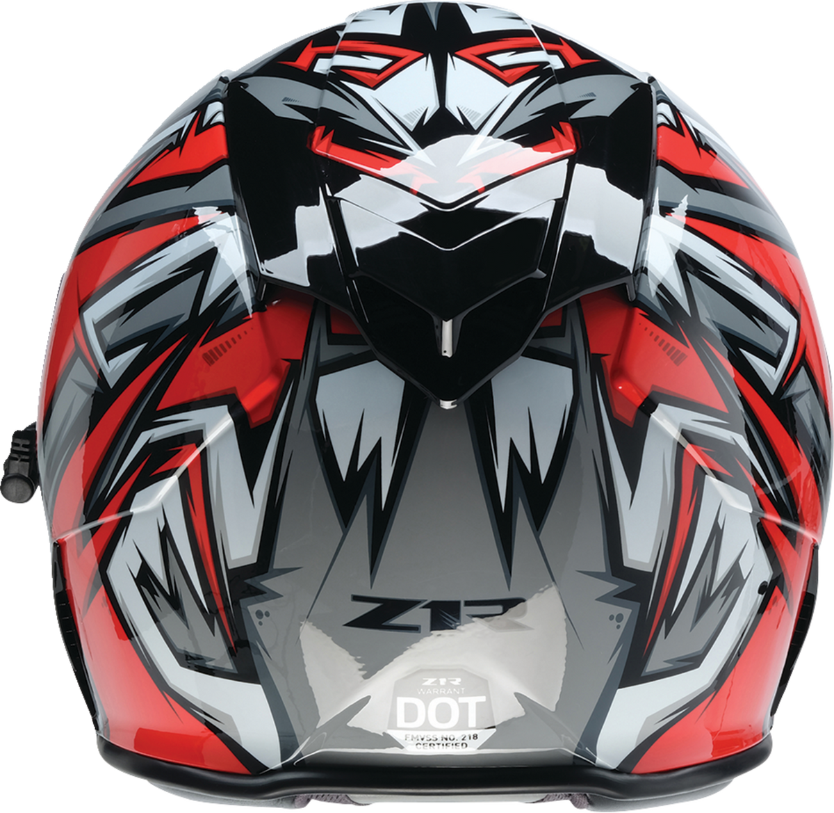 Z1R Warrant Snow Helmet in red and white, adult full face helmet for snow sports, size small, with aerodynamic design.