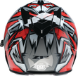 Z1R Warrant Snow Helmet in red and white, adult full face helmet for snow sports, size small, with aerodynamic design.