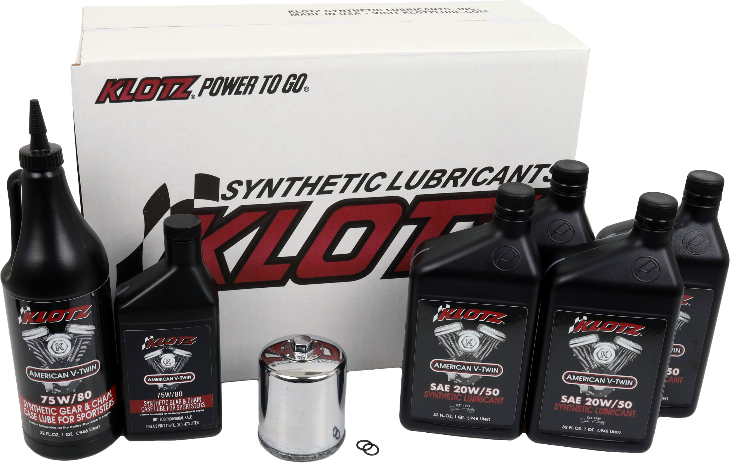 Premium Harley Davidson 4qt Synthetic Oil Change Kit