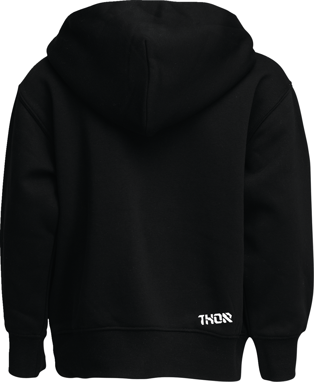 Black THOR Youth Forge pullover hoodie in small size, casual apparel with a comfortable fit and stylish design.