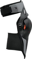 Black THOR Sentinel Knee Guards in size S/M, protective sports gear with durable padding for knee safety during activities.