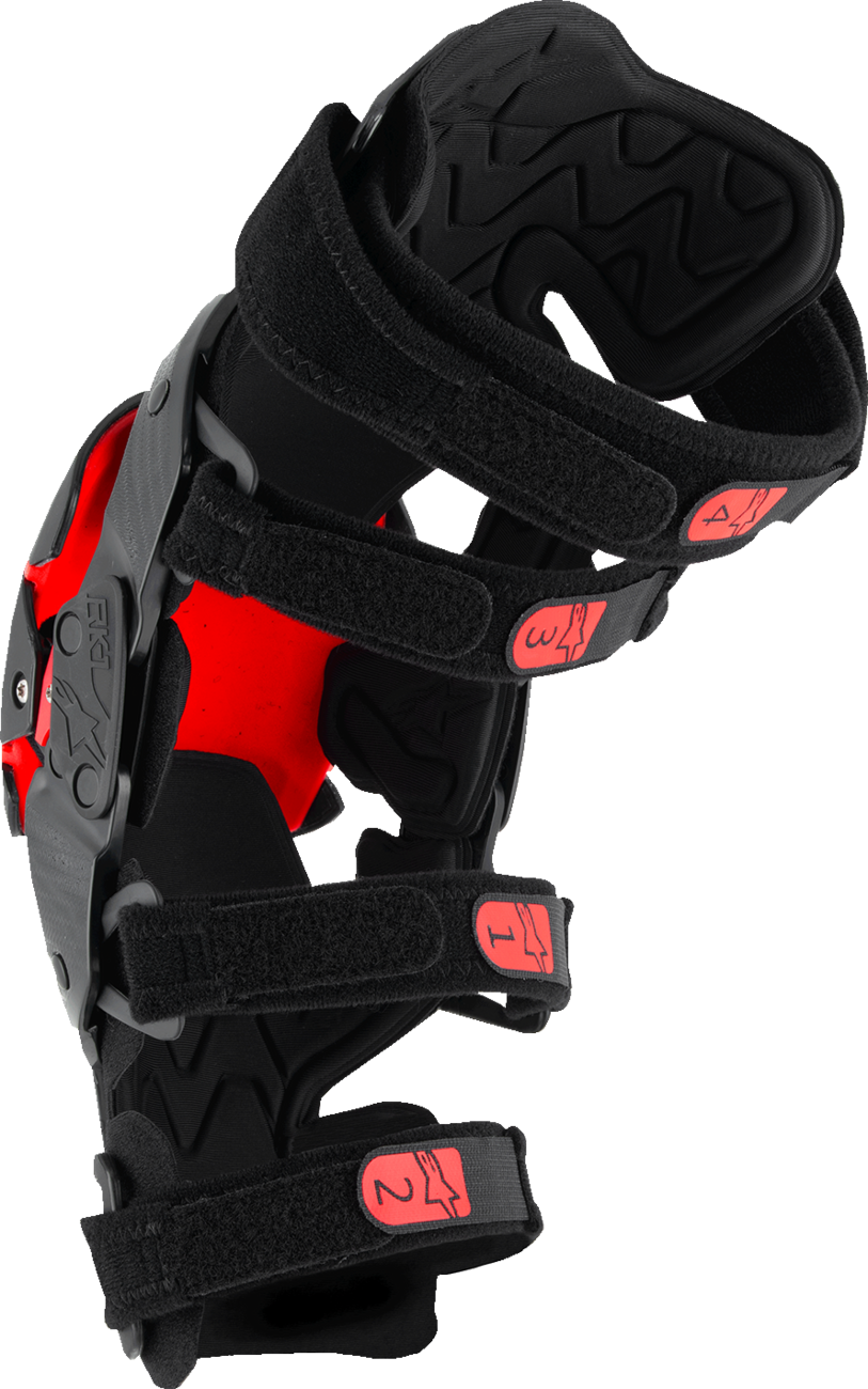 ALPINESTARS RK-1 Plasma Knee Braces - Black/Red - S/M 6501725-13-SM