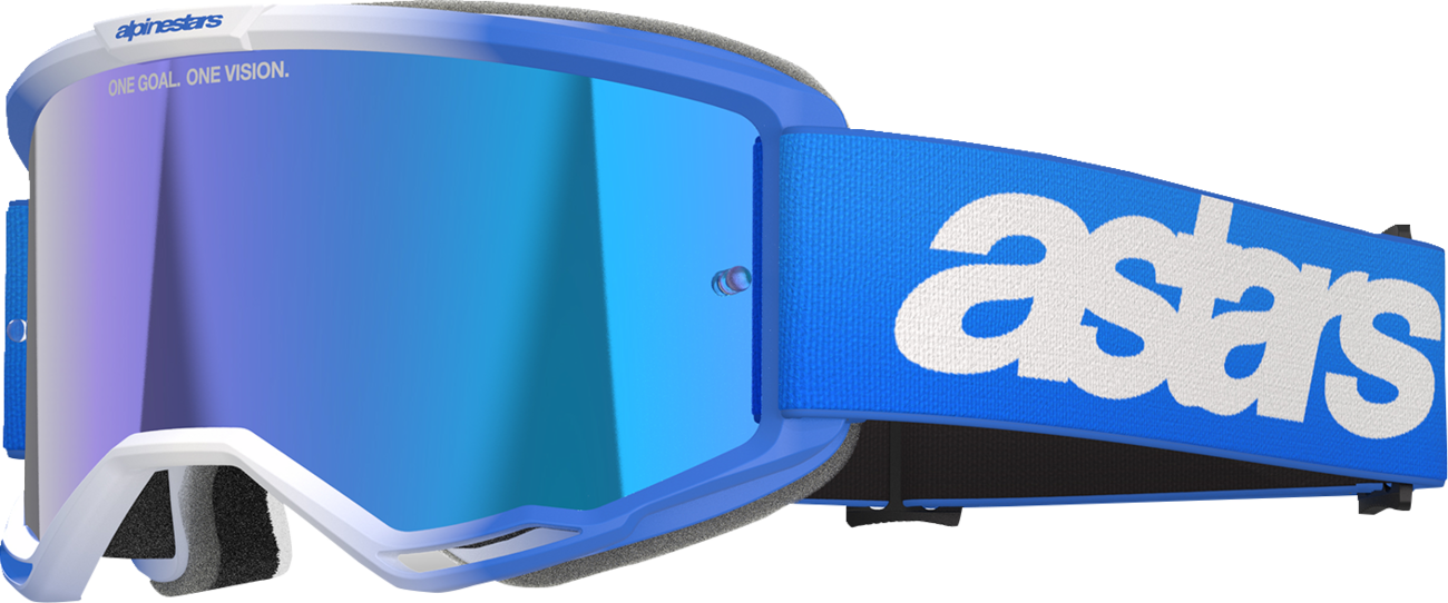 ALPINESTARS GOGGLES Vision 5 Goggle - Blaze - Blue - Blue Mirror Lens 5102125-7271