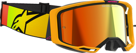 ALPINESTARS GOGGLES Vision 8 Goggle - Corp - Yellow/Pink - Red Mirror Lens 5101625-5023