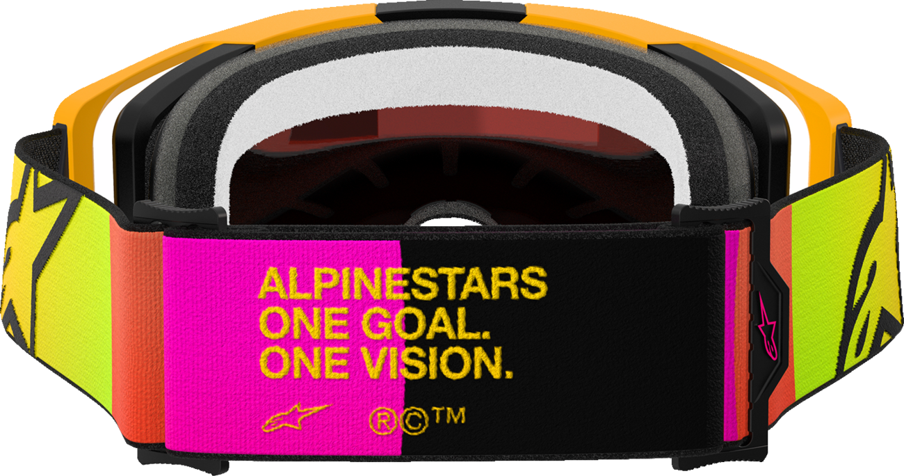 ALPINESTARS GOGGLES Vision 8 Goggle - Corp - Yellow/Pink - Red Mirror Lens 5101625-5023