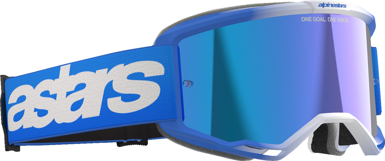 ALPINESTARS GOGGLES Vision 5 Goggle - Blaze - Blue - Blue Mirror Lens 5102125-7271