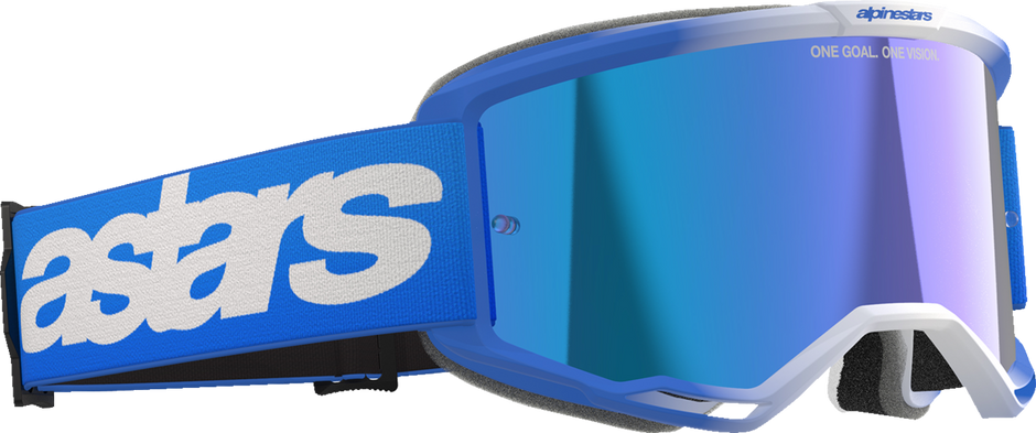 ALPINESTARS GOGGLES Vision 5 Goggle - Blaze - Blue - Blue Mirror Lens 5102125-7271