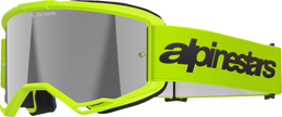 ALPINESTARS GOGGLES Vision 3 Goggle - Wordmark - Yellow Fluo - Silver Mirror Lens 5103225-5299