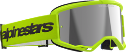ALPINESTARS GOGGLES Vision 3 Goggle - Wordmark - Yellow Fluo - Silver Mirror Lens 5103225-5299