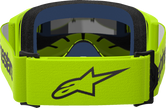 ALPINESTARS GOGGLES Vision 3 Goggle - Wordmark - Yellow Fluo - Silver Mirror Lens 5103225-5299