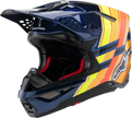 ALPINESTARS Supertech M10 Helmet - TLD Edition 25 - MIPS® - Gloss Dark Blue/Orange/Yellow/Fluo Red - XS 8300225-7156-XS