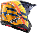 ALPINESTARS Supertech M10 Helmet - TLD Edition 25 - MIPS® - Gloss Dark Blue/Orange/Yellow/Fluo Red - XS 8300225-7156-XS