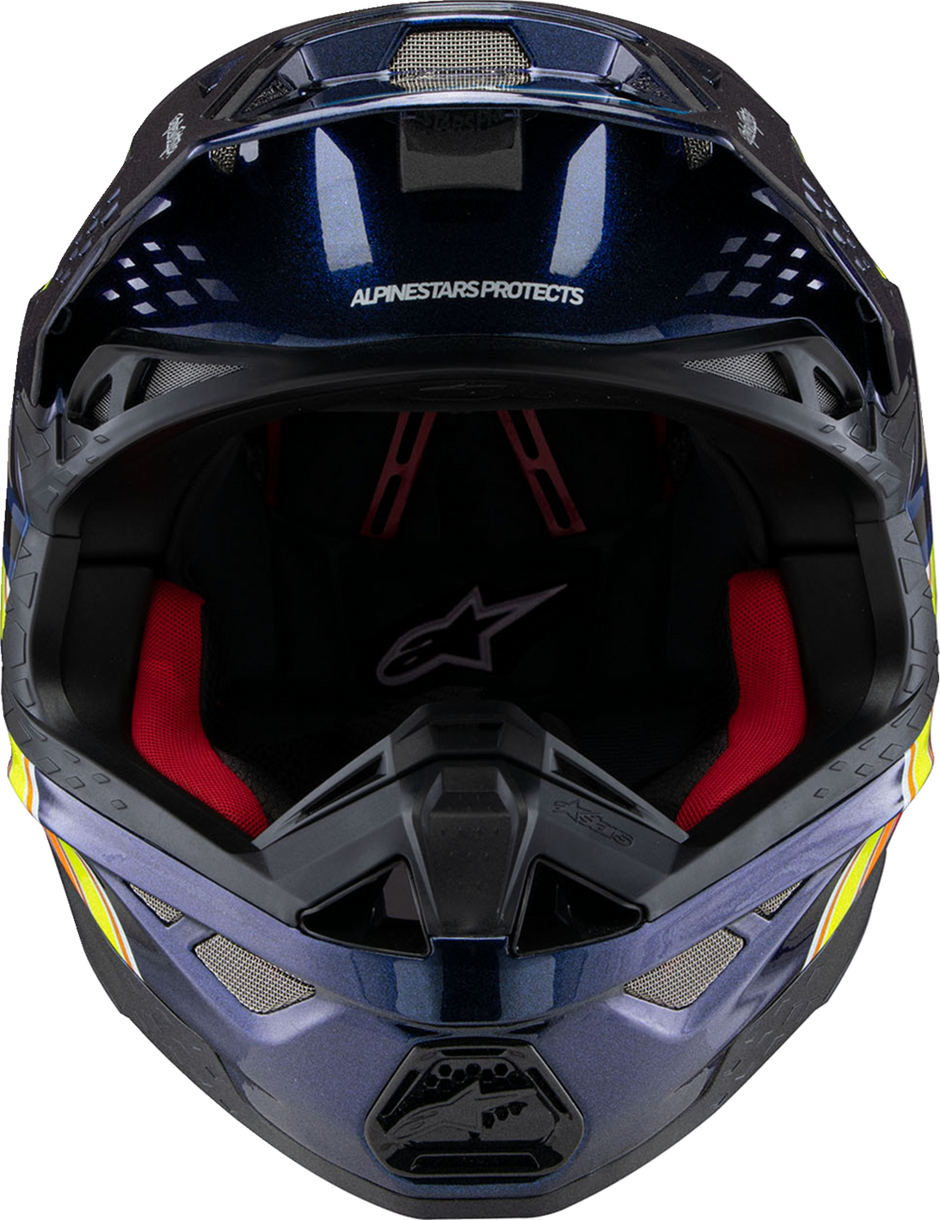 ALPINESTARS Supertech M10 Helmet - TLD Edition 25 - MIPS® - Gloss Dark Blue/Orange/Yellow/Fluo Red - XS 8300225-7156-XS