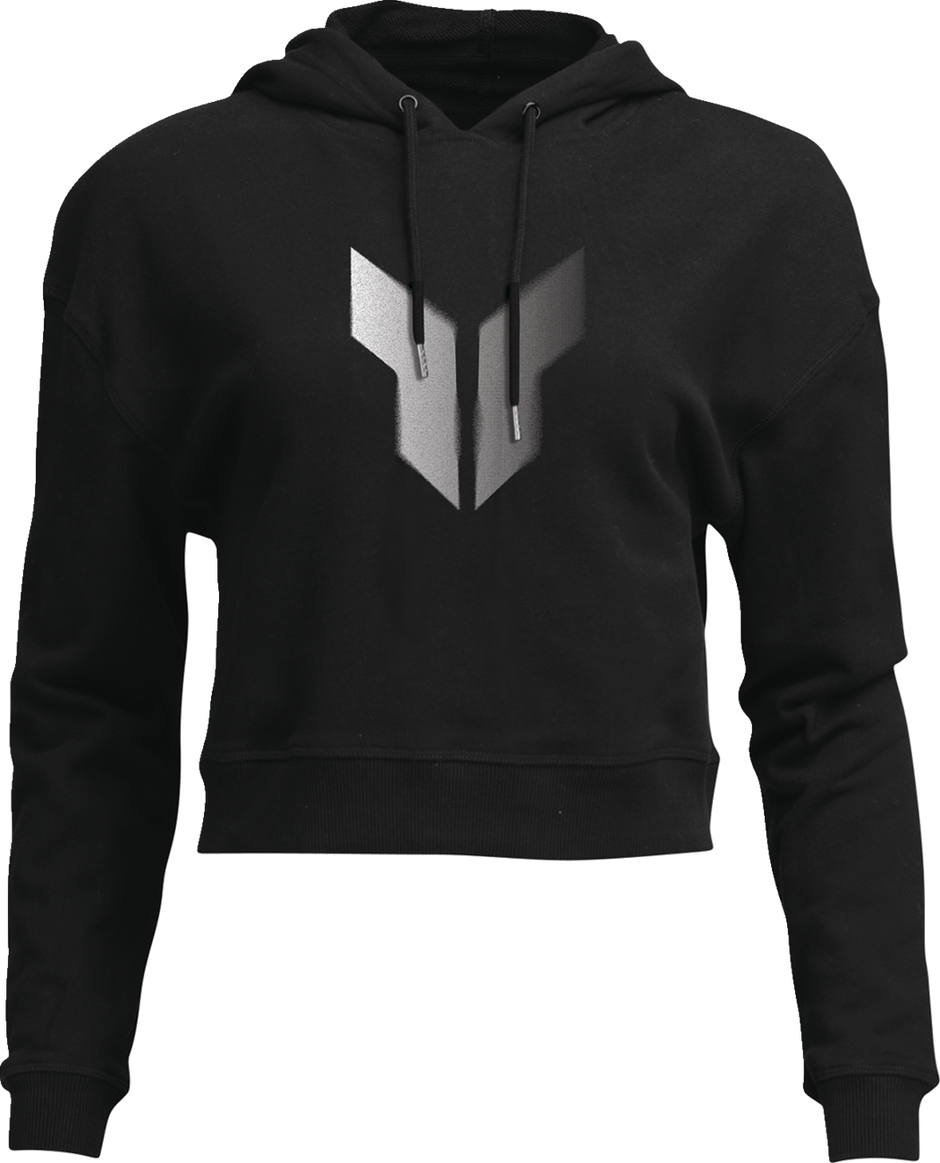 THOR Women's Noise Pullover Crop Hoodie - Black - Small 3051-1245