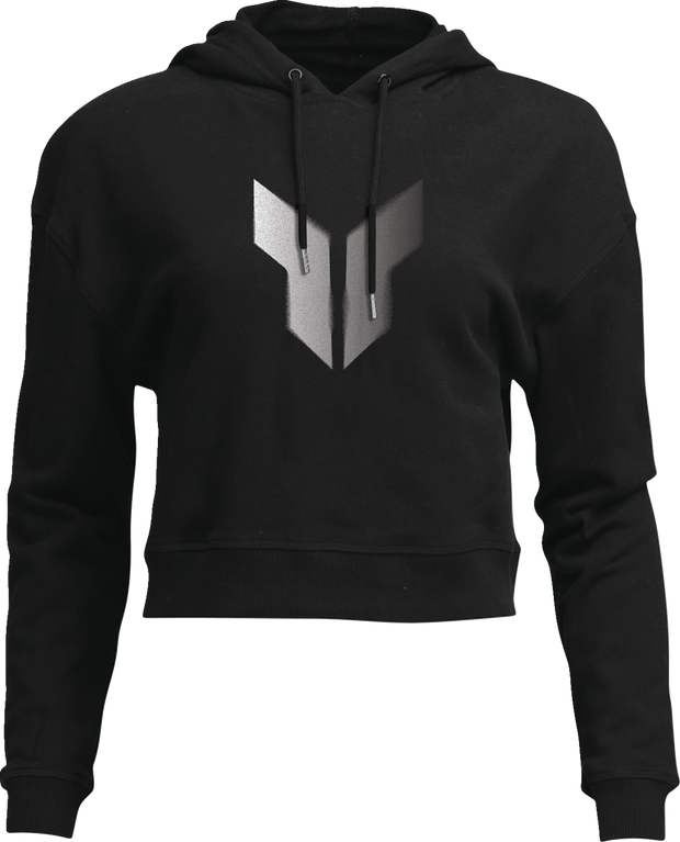 THOR Women's Noise Pullover Crop Hoodie - Black - Small 3051-1245