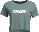 THOR Women's Corp Crop T-Shirt - Mineral - XL 3031-4315