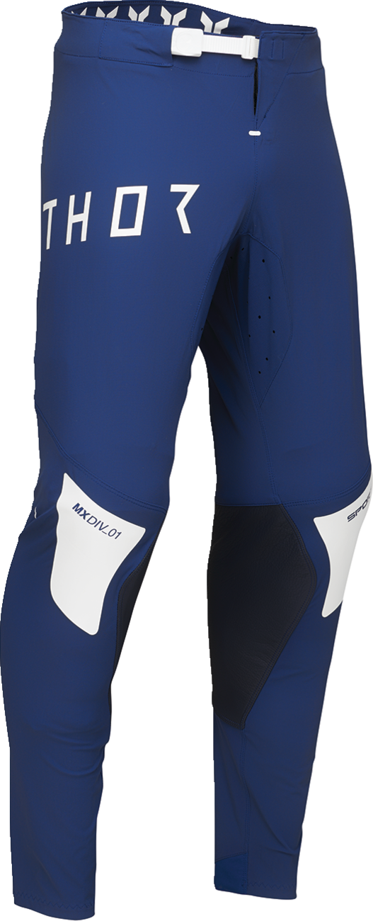 THOR Sportmode Strike Pants in navy color, offroad ATV apparel, US size 33, with durable fabric and sporty design.