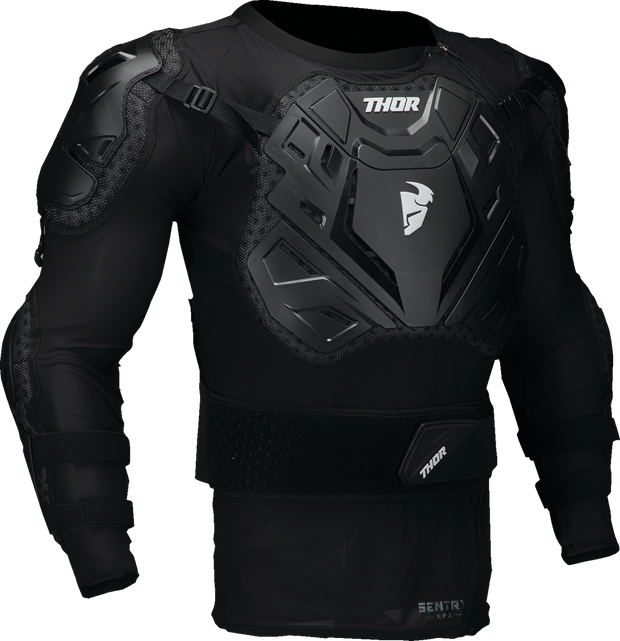 Black THOR Sentry XP2 Guard protective gear in size L/XL, designed for motocross or off-road riding safety.