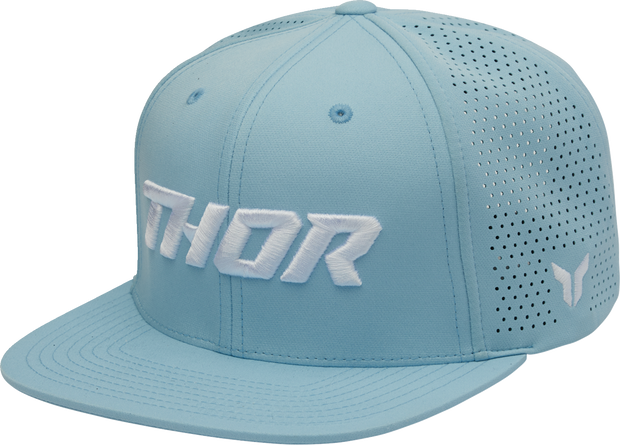 Light blue THOR Corp hat from the Headwear Group, featuring a casual design and adjustable fit.