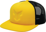 Yellow THOR Shadow Hat, stylish headwear with a curved brim and adjustable strap, designed for comfort and outdoor activities.