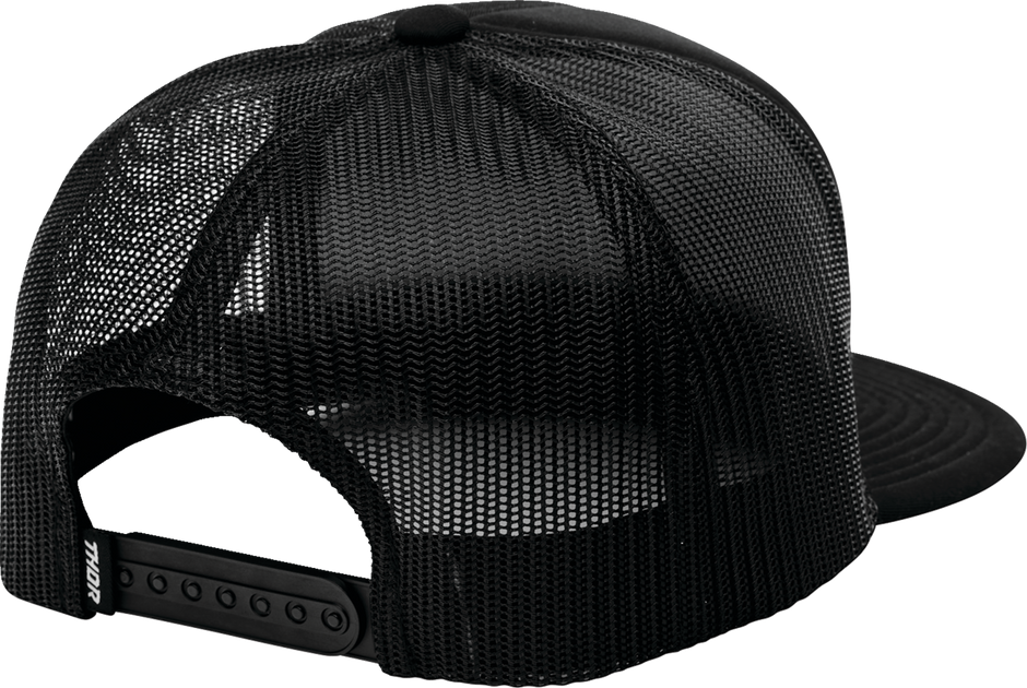 Black THOR Shadow hat, stylish headwear with a curved brim and adjustable strap, designed for comfortable casual wear.