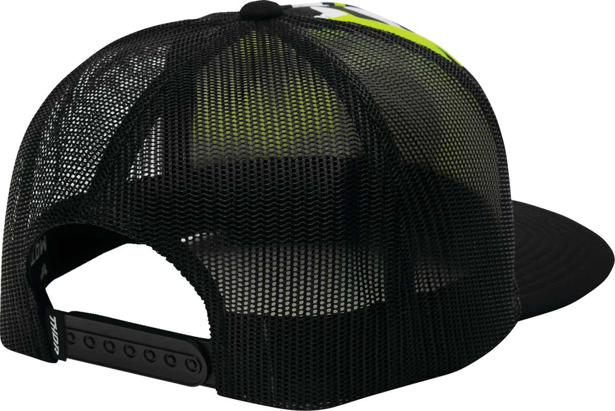 THOR Riot Hat in acid color, stylish headwear from the THOR brand, featuring a sleek, lightweight design with bold branding.