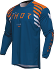 Blue THOR Launchmode Zone ATV jersey in small size, featuring offroad motocross design and breathable fabric.