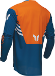 Blue THOR Launchmode Zone ATV jersey, small size, offroad motocross apparel with breathable fabric and sporty design.