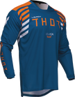 Blue THOR Launchmode Zone ATV jersey in small size, featuring offroad riding design and breathable fabric.