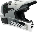 THOR Reflex Sport Carbon Offroad Full Face Helmet in gray and white with MIPS® protection, medium size for adults.