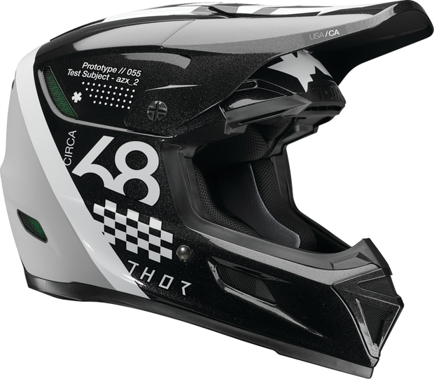 Black and white THOR Reflex Sport Riot MIPS offroad full face helmet for adults, size XL, featuring durable construction and safety features.