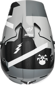 THOR Reflex Sport Carbon Offroad Full Face Helmet in gray and white with MIPS® protection, medium size for adult riders.