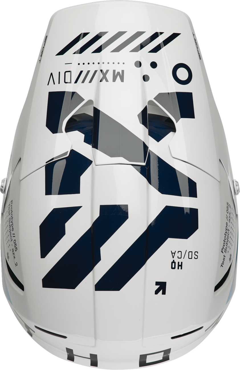 THOR Reflex Sport offroad full face helmet in navy and acid colors with MIPS® technology, XS size for adults.