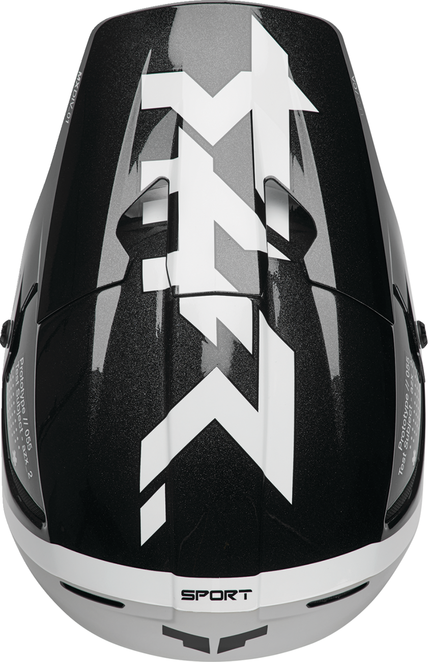 THOR Reflex Sport Offroad Full Face Helmet in black and white with MIPS® protection, adult size XL, designed for motocross and offroad riding.