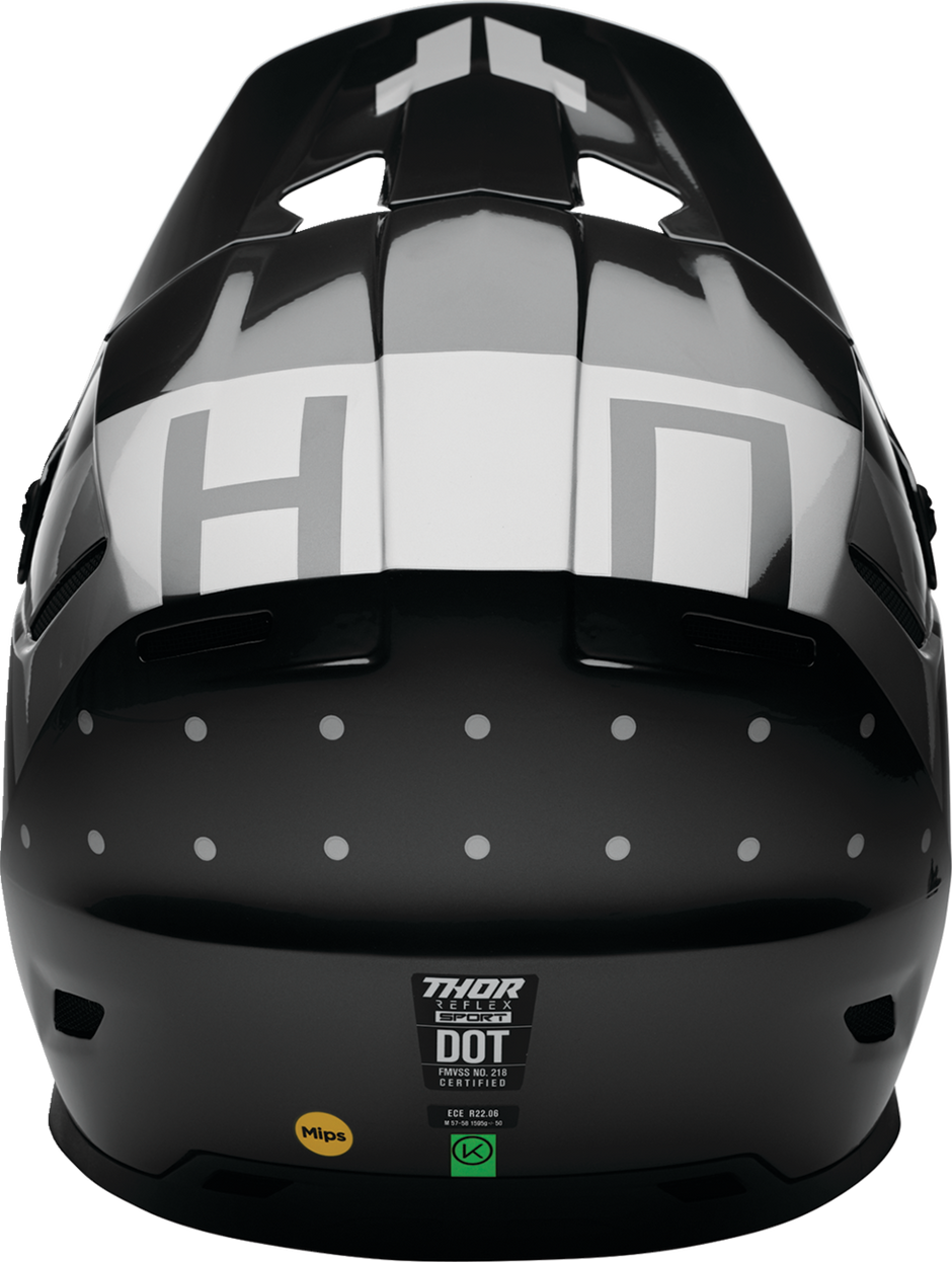 THOR Reflex Sport Rogue MIPS offroad full face helmet in charcoal and silver, adult size XS, designed for off-road riding.
