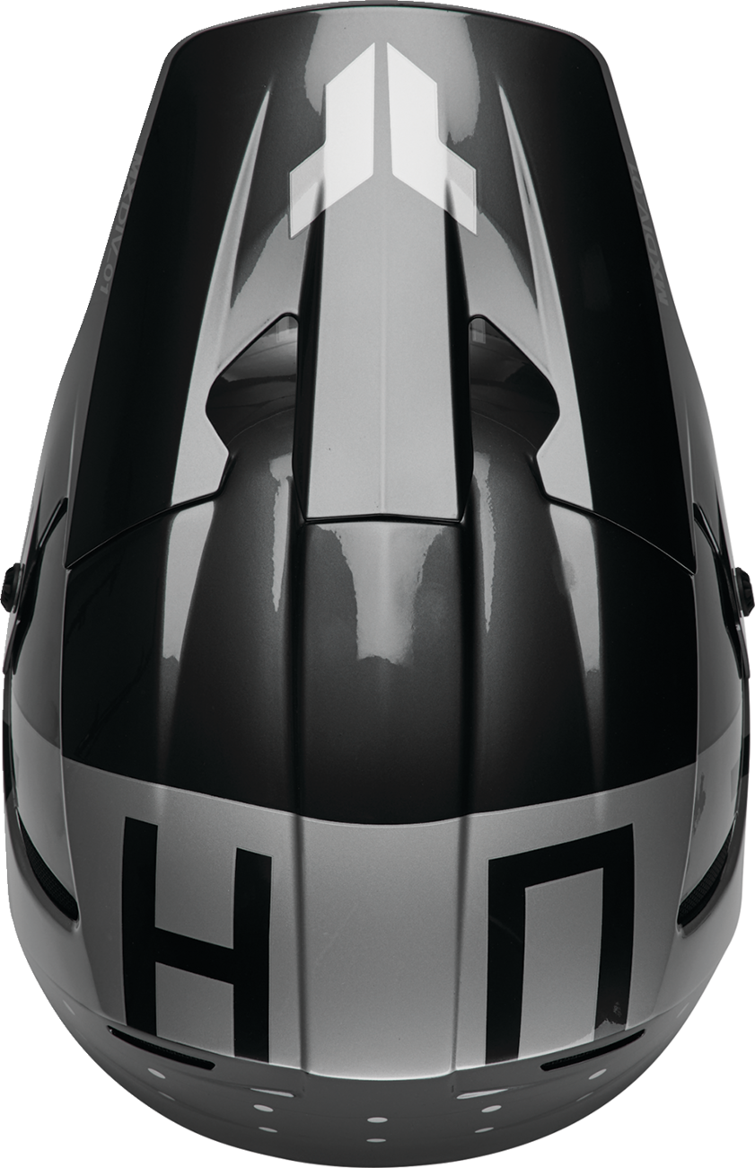 THOR Reflex Sport Offroad Full Face Helmet in Charcoal and Silver with MIPS® for adults, size XS, designed for offroad riding.