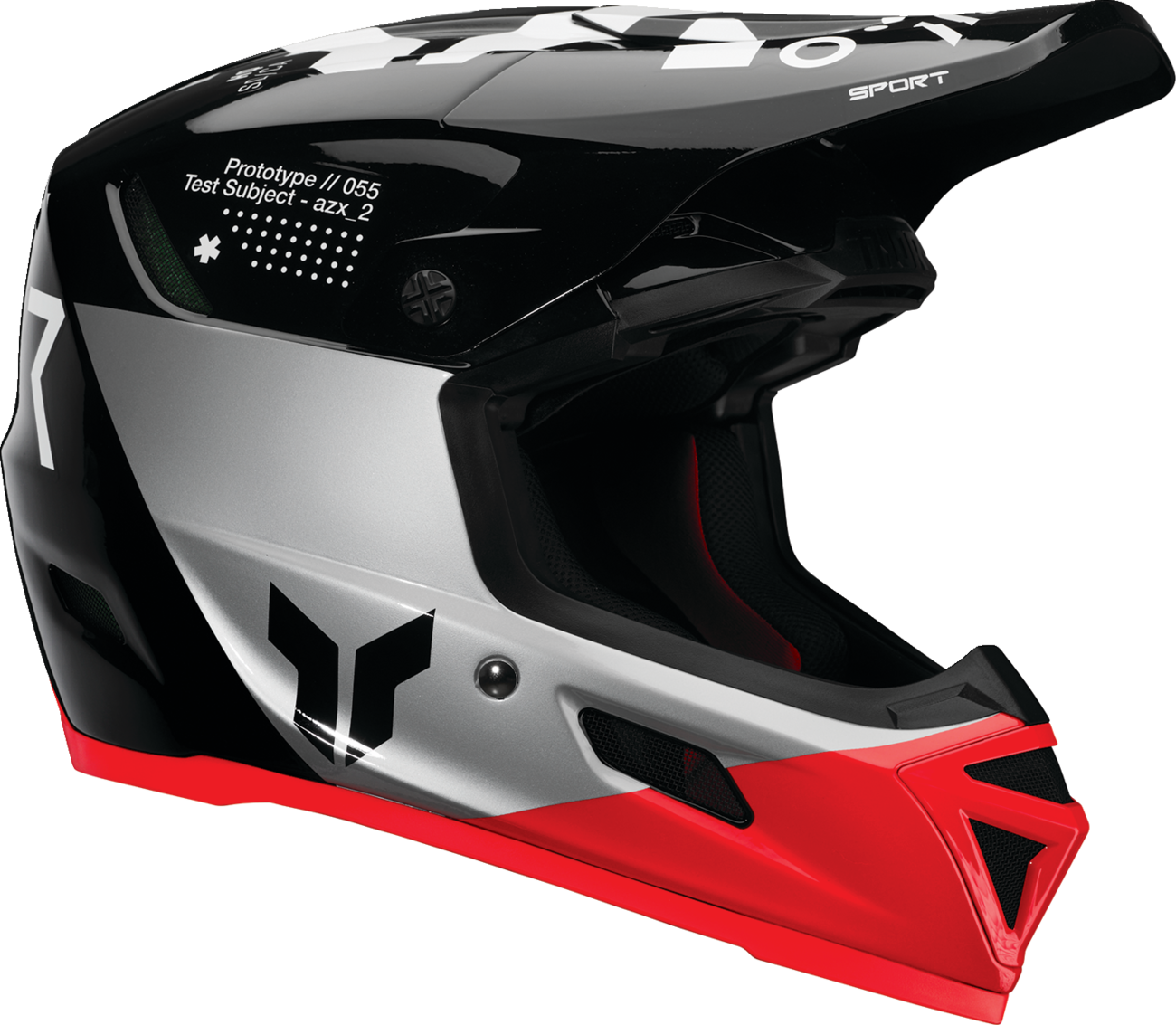 THOR Reflex Sport Offroad Full Face Helmet in black and red with MIPS® protection, size XL, designed for adult motocross riding.