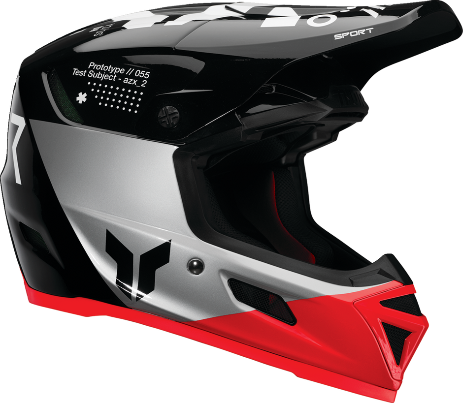 THOR Reflex Sport Offroad Full Face Helmet in black and red with MIPS® protection, size XL, designed for adult motocross riding.
