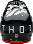 THOR Reflex Sport offroad full face helmet in black and red with MIPS® safety technology, adult size XL, front view.