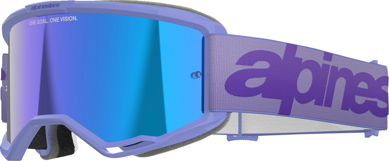 ALPINESTARS GOGGLES Vision 5 Goggle - Wordmark - Purple - Blue Mirror Lens 5102425-3116