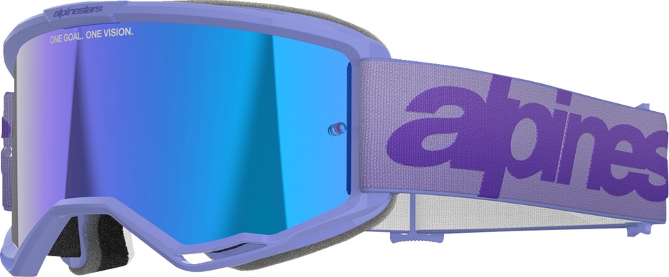 ALPINESTARS GOGGLES Vision 5 Goggle - Wordmark - Purple - Blue Mirror Lens 5102425-3116