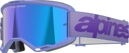 ALPINESTARS GOGGLES Vision 5 Goggle - Wordmark - Purple - Blue Mirror Lens 5102425-3116