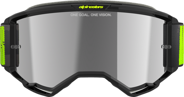 ALPINESTARS GOGGLES Vision 5 Goggle - Hollow - Charcoal/Yellow Fluo - Silver Mirror Lens 5102225-1470