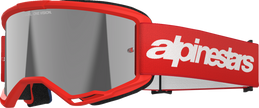 ALPINESTARS GOGGLES Vision 3 Goggle - Wordmark - Red - Silver Mirror Lens 5103325-3094