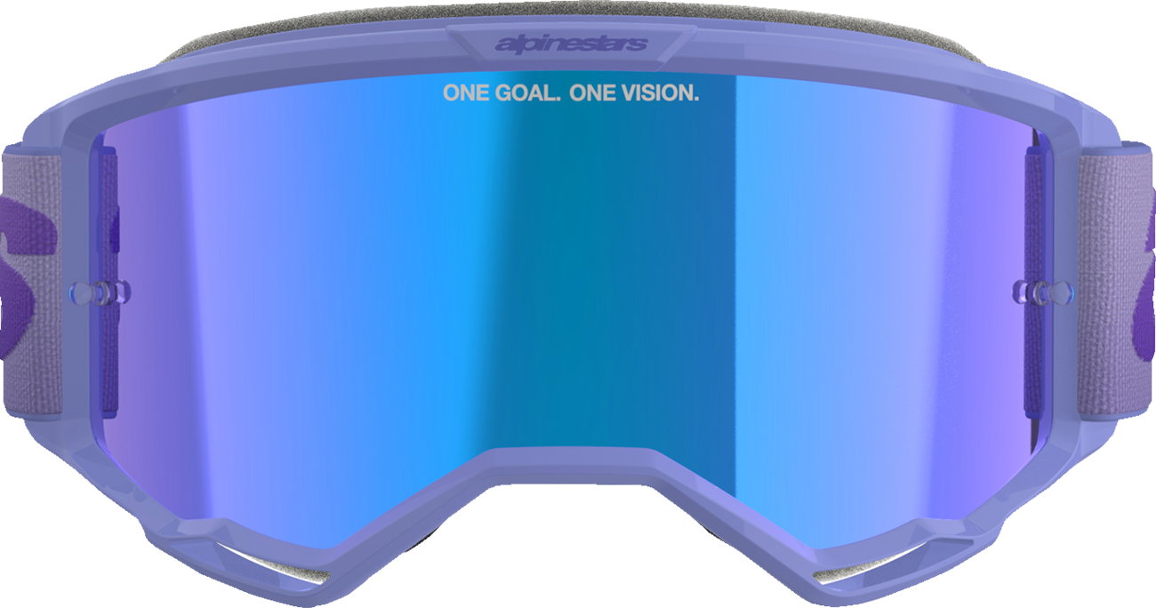 ALPINESTARS GOGGLES Vision 5 Goggle - Wordmark - Purple - Blue Mirror Lens 5102425-3116