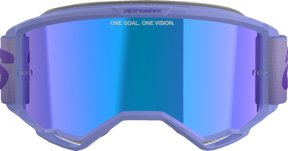 ALPINESTARS GOGGLES Vision 5 Goggle - Wordmark - Purple - Blue Mirror Lens 5102425-3116